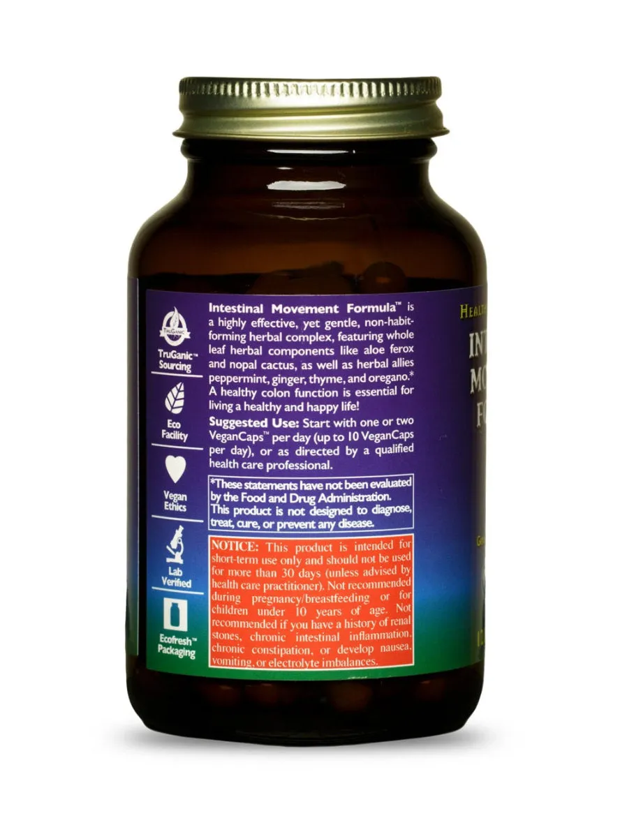 Intestinal Movement Formula, 120 vegan caps, HealthForce SuperFoods