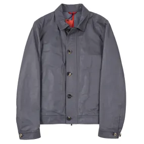 Isaia Flight Jacket in Water Repellent Leather