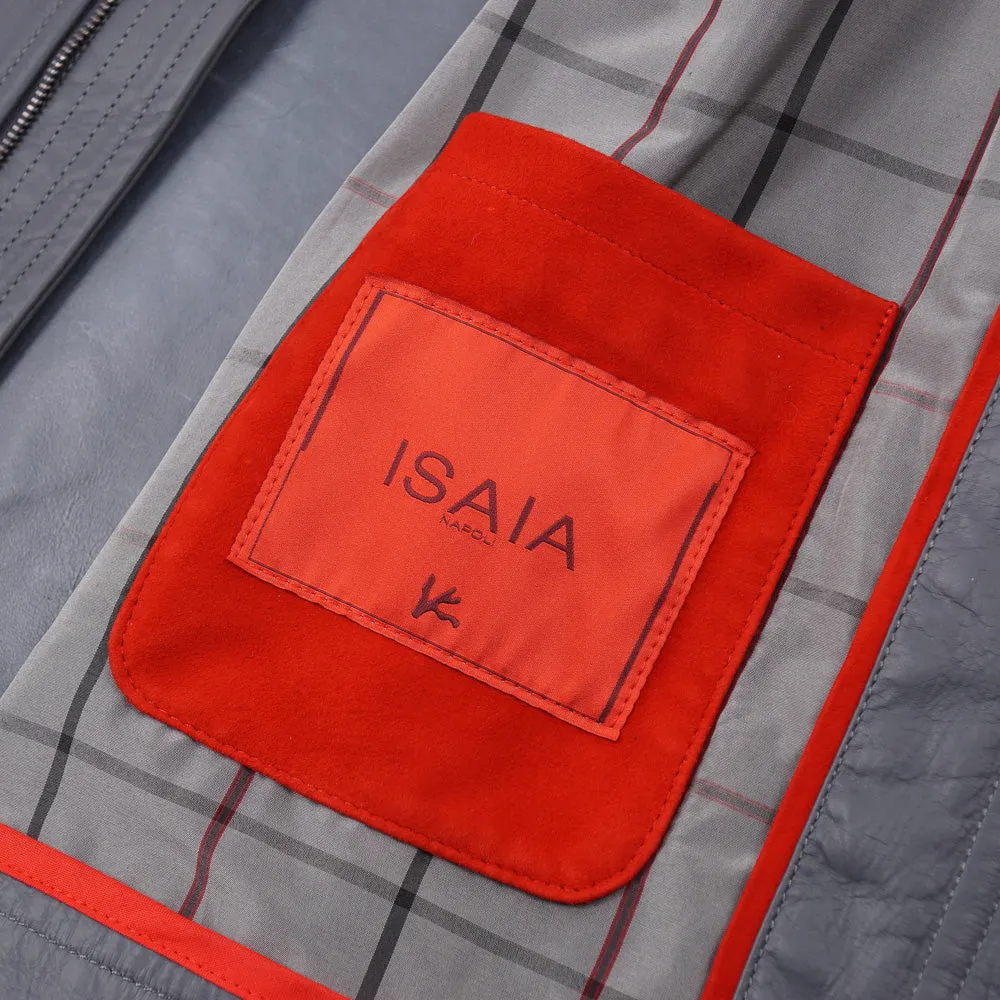 Isaia Flight Jacket in Water Repellent Leather