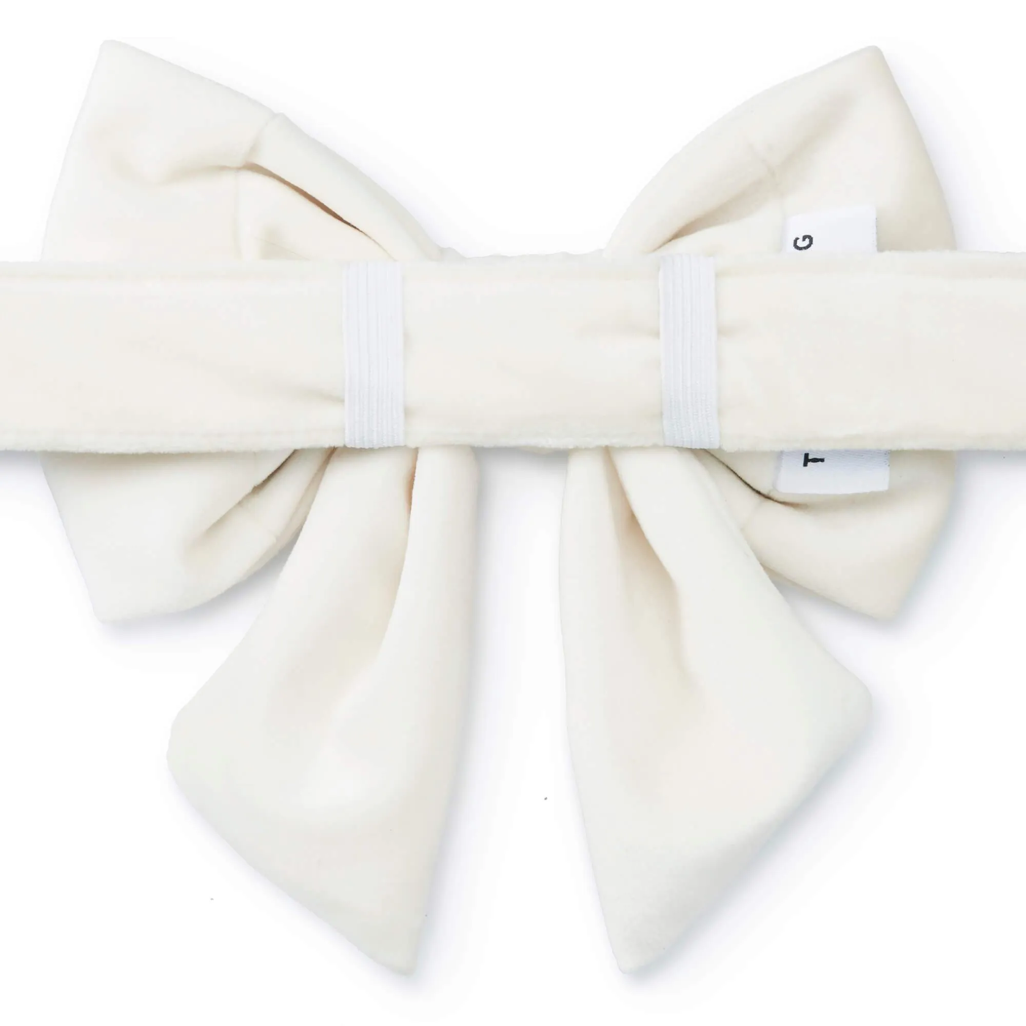 Ivory Velvet Lady Bow Collar