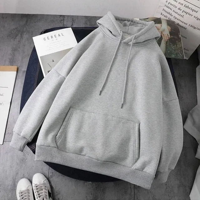 Jacket women solid color hoodies 2020 autumn winter imitation lamb wool korean loose plus velvet thick zipper sweatshirt tops