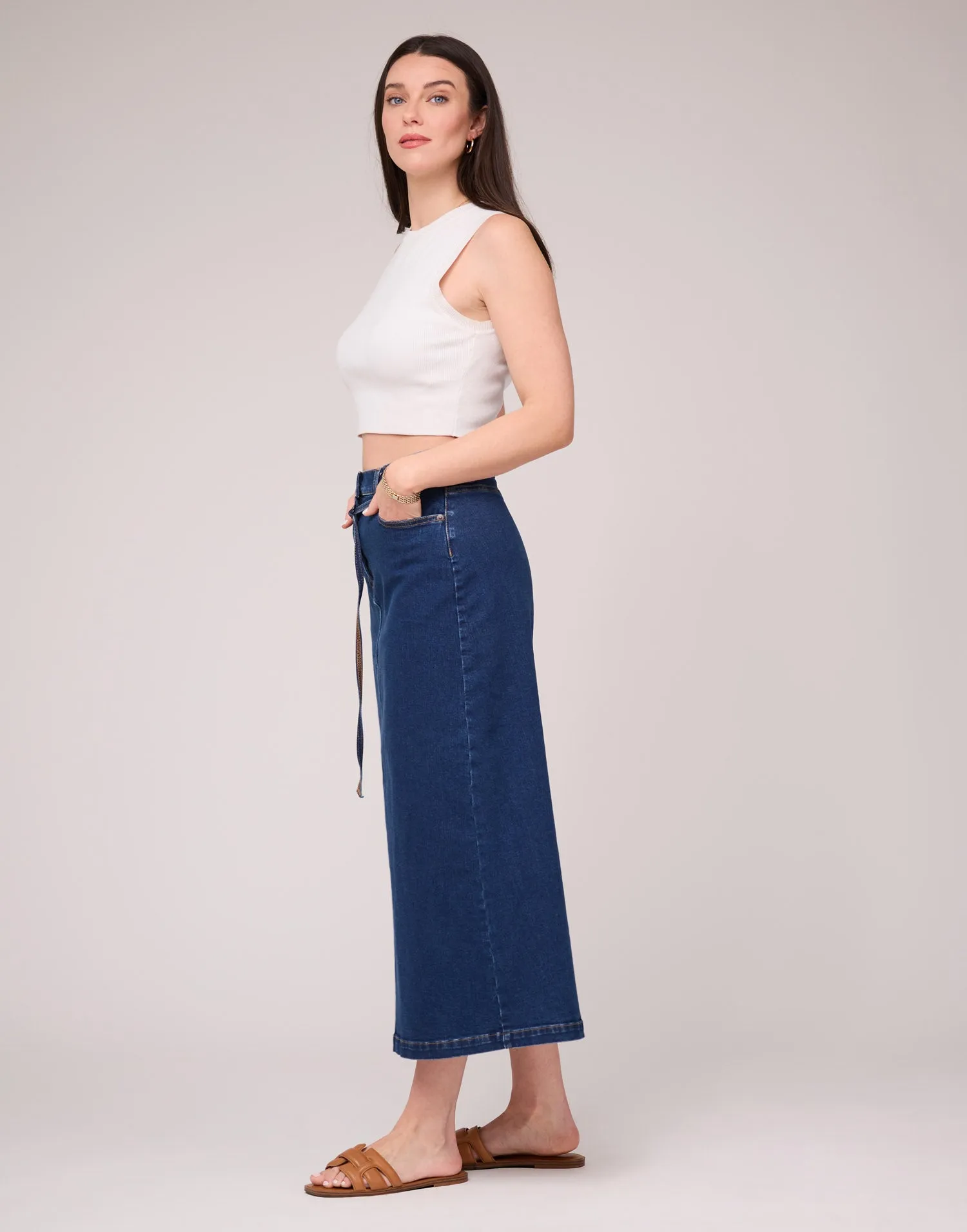 Jean Skirt Blue Daisy