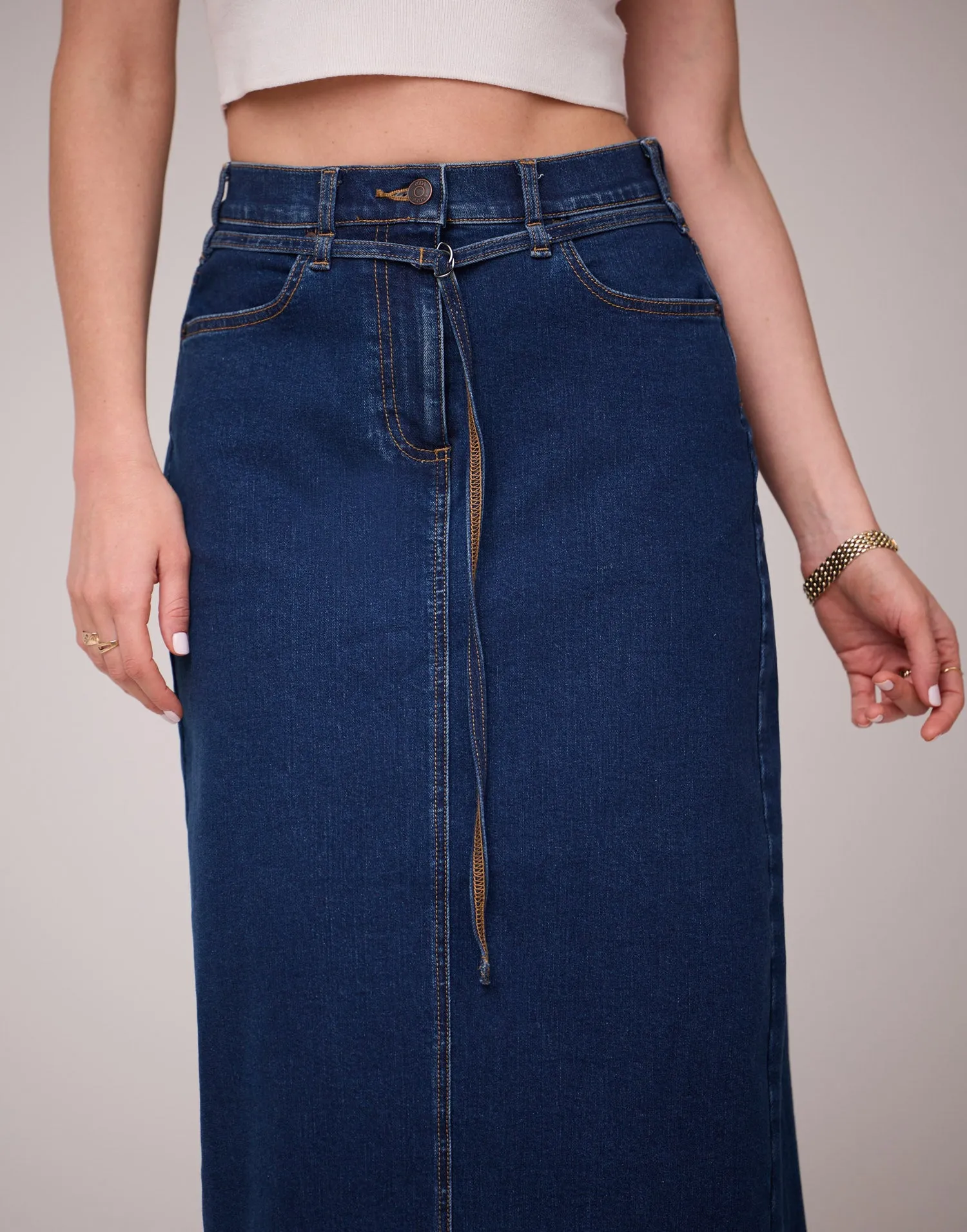 Jean Skirt Blue Daisy