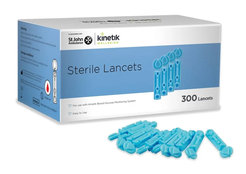 Kinetik Wellbeing 300 x Sterile Lancets - VAT RELIEF