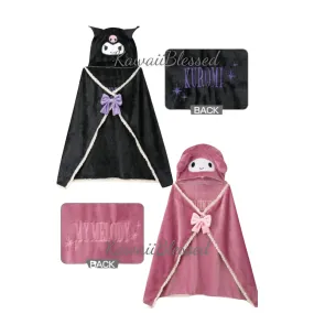 Kuromi / My Melody Blanket with Hoodie (New 2021 Aug)