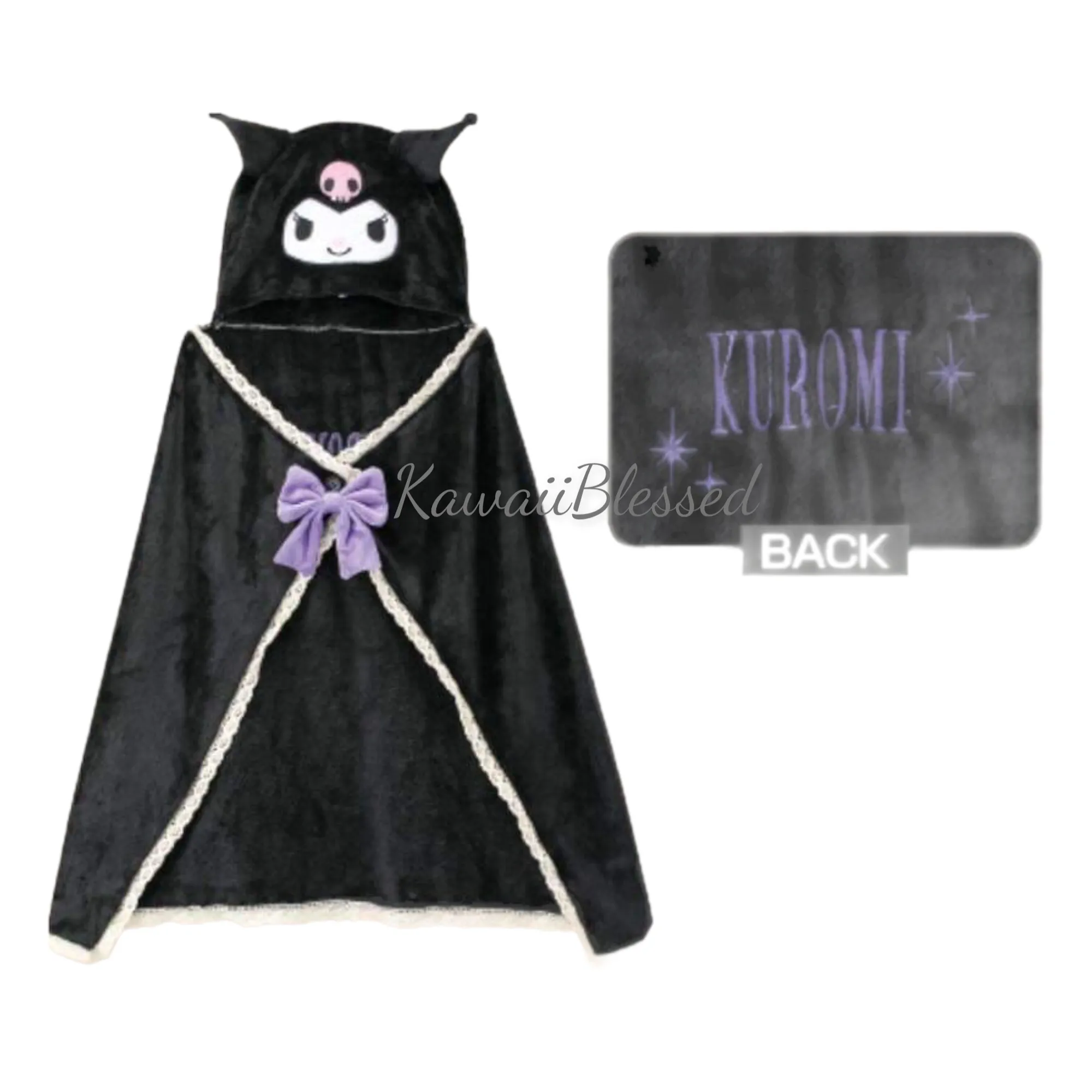 Kuromi / My Melody Blanket with Hoodie (New 2021 Aug)