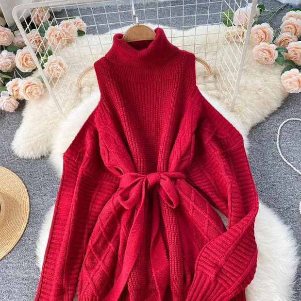 Labea Cold Shoulder Sweater