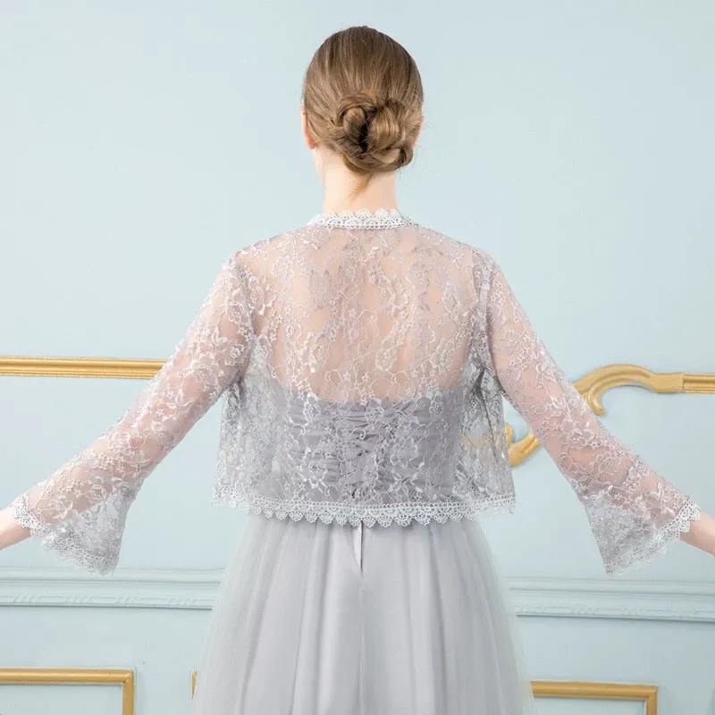 Lace Wedding  Bridal Wraps Shrugs Bolero Jacket