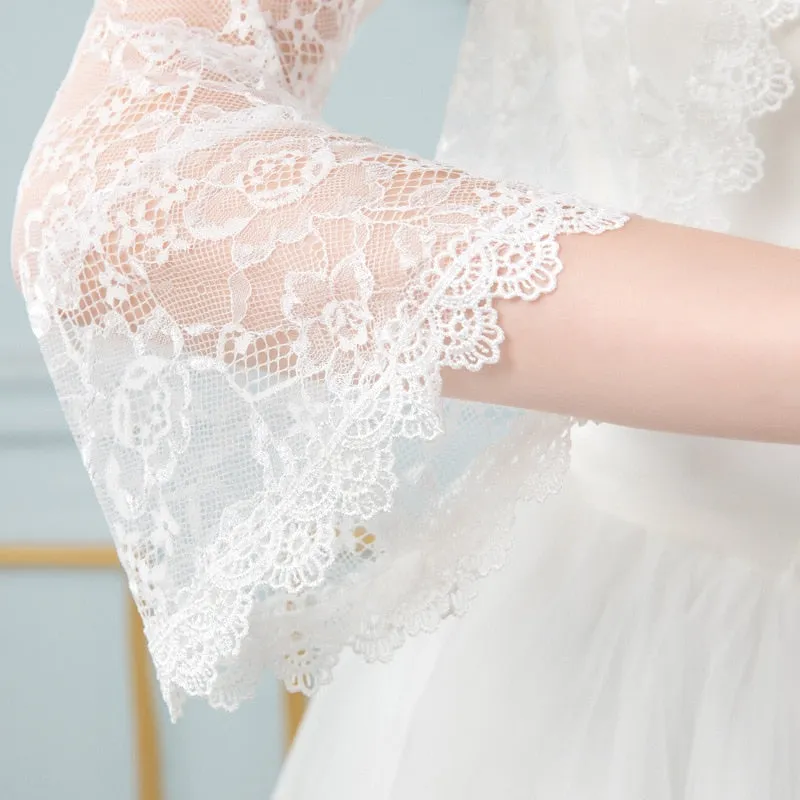 Lace Wedding  Bridal Wraps Shrugs Bolero Jacket