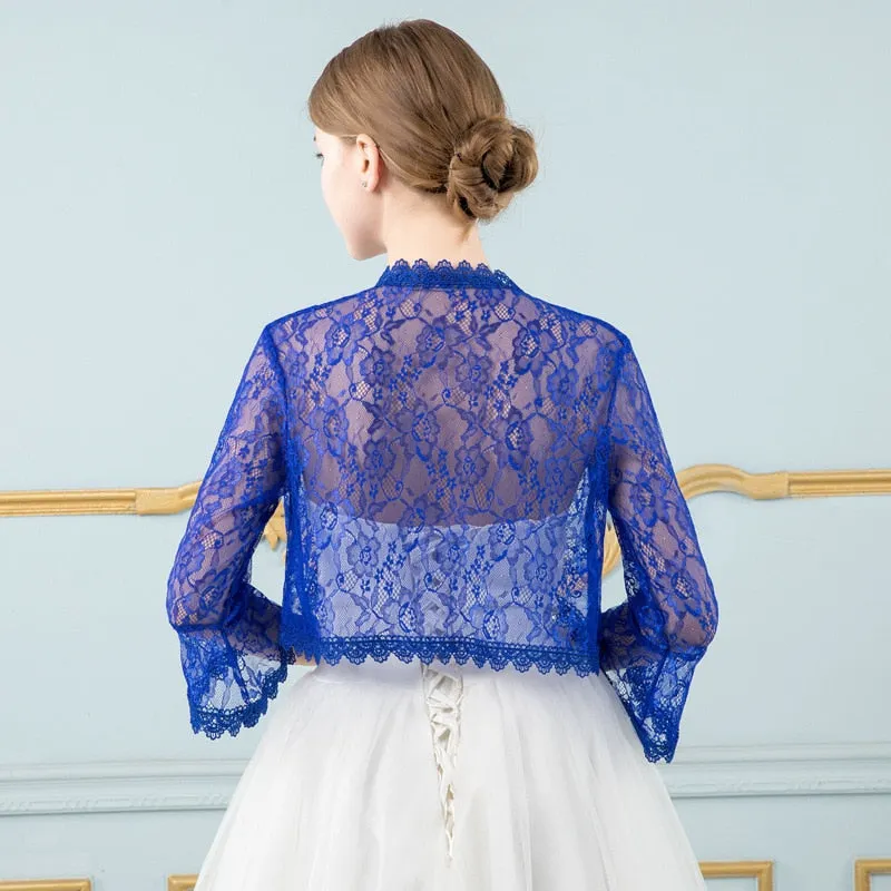 Lace Wedding  Bridal Wraps Shrugs Bolero Jacket