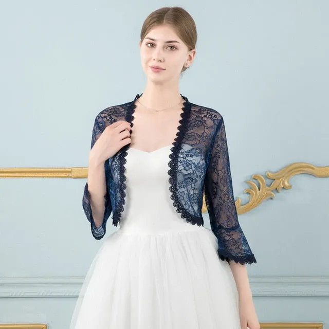 Lace Wedding  Bridal Wraps Shrugs Bolero Jacket