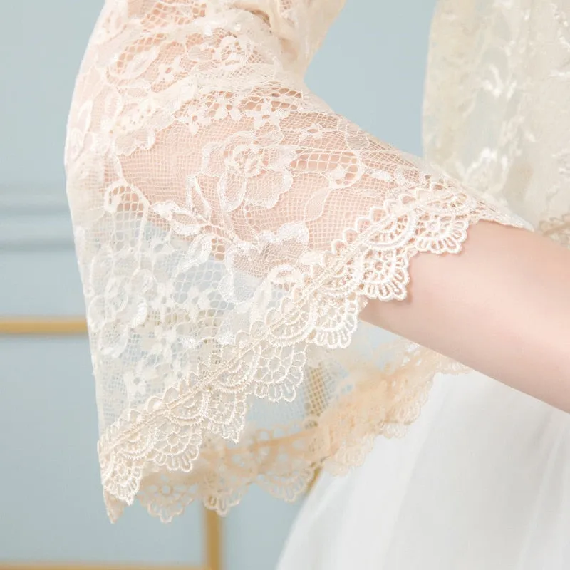 Lace Wedding  Bridal Wraps Shrugs Bolero Jacket