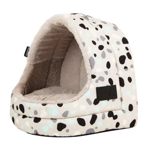 Leo Spot Taupe Hooded Pet House