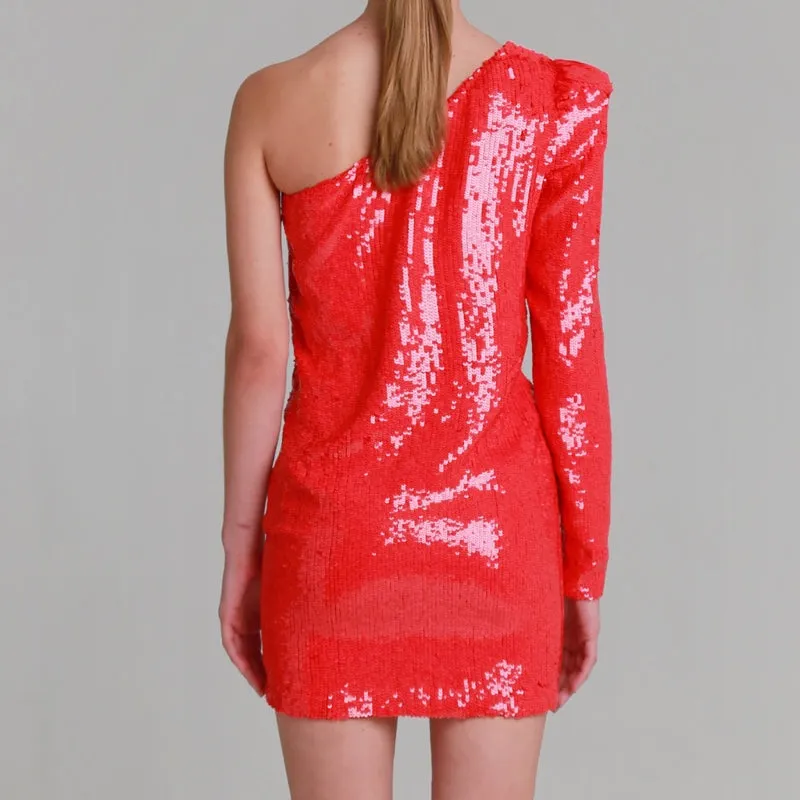 Liza Red Dragon Print Dress