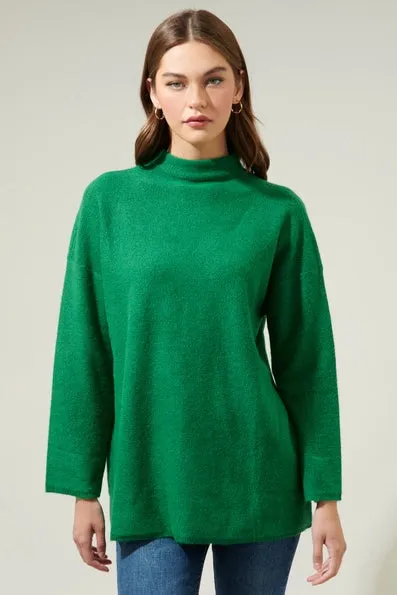 Loose Fit Tunic Sweater | Kelly Green