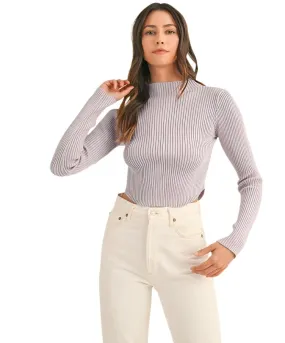 Mae Mock Neck Crop Sweater