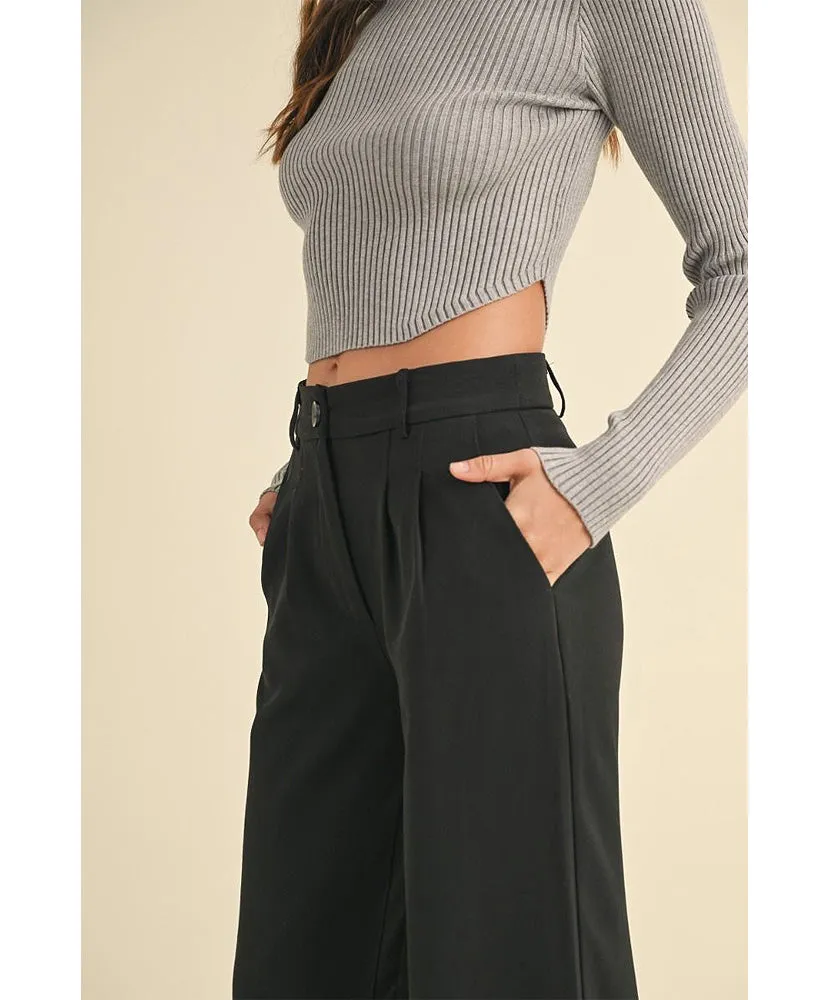 Mae Mock Neck Crop Sweater