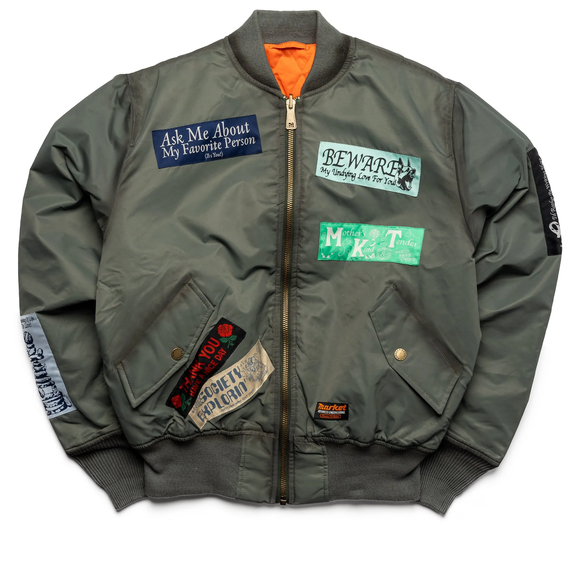 Market Margins Flight Jacket - Fern