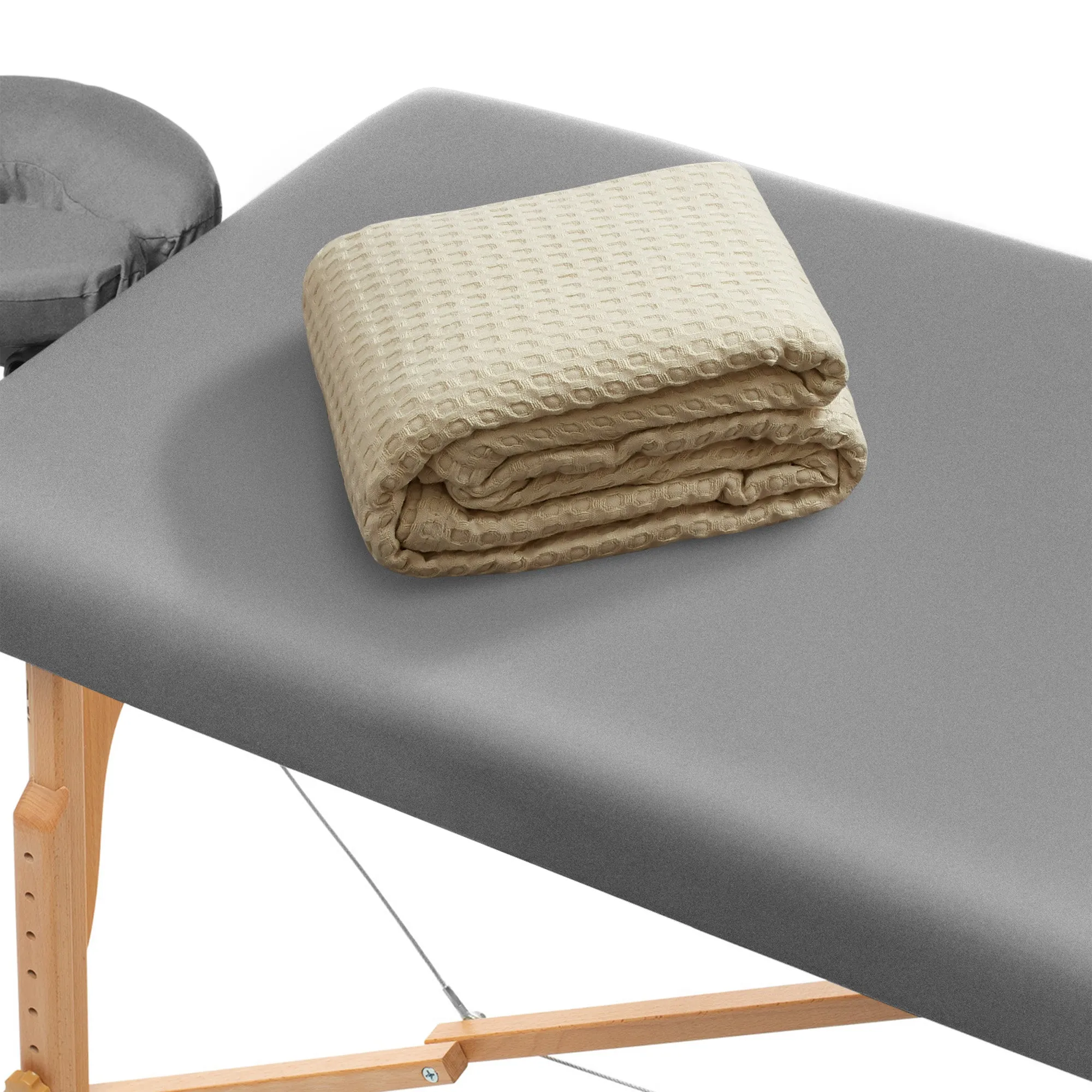 Massage Table Blanket - 60 x 90 Inch Soft Waffle Weave Throw