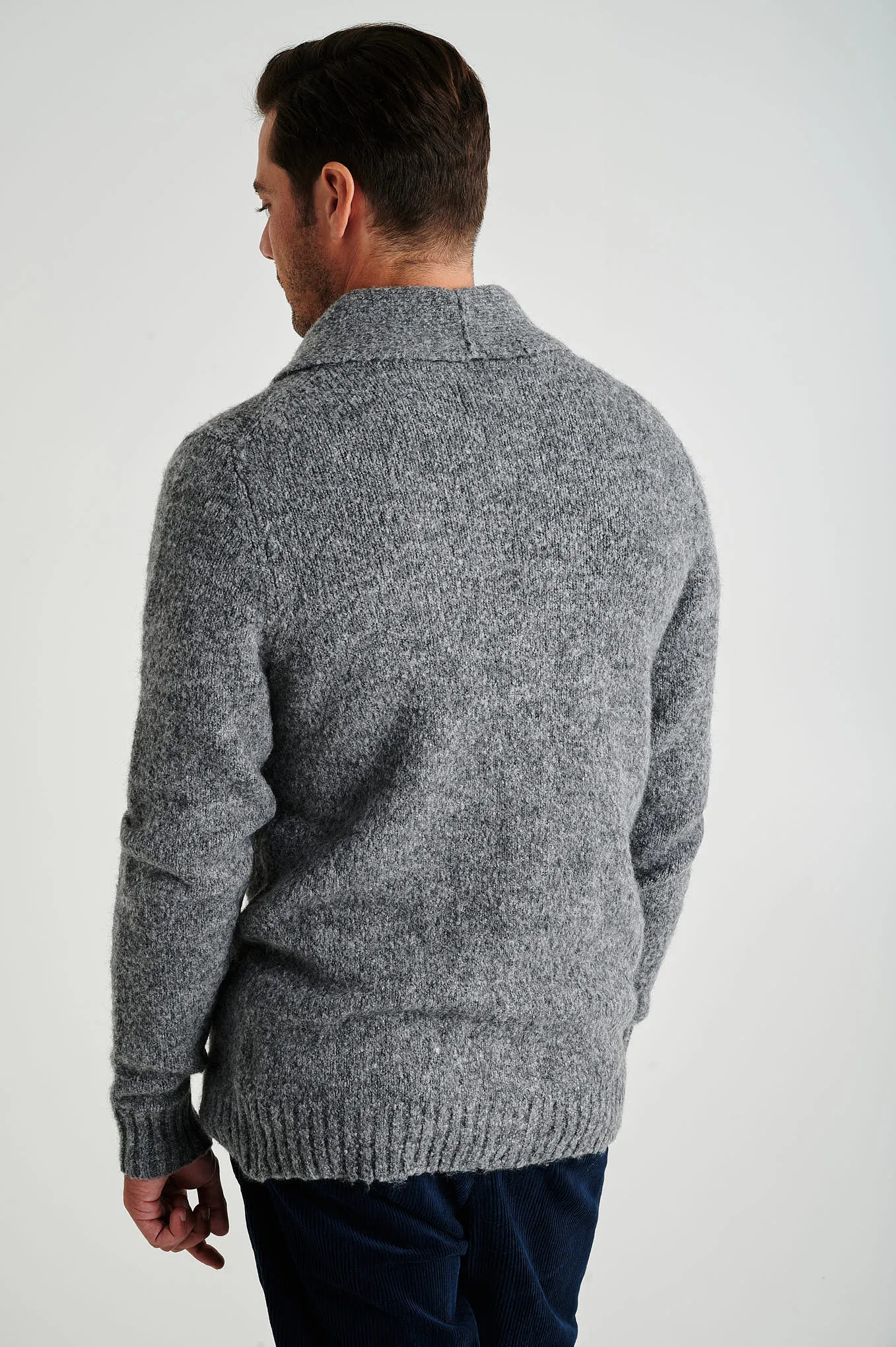 Men's shawl collar cardigan