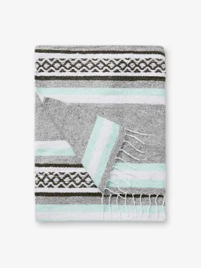 Mint & Gray Cabo Mexican Blanket