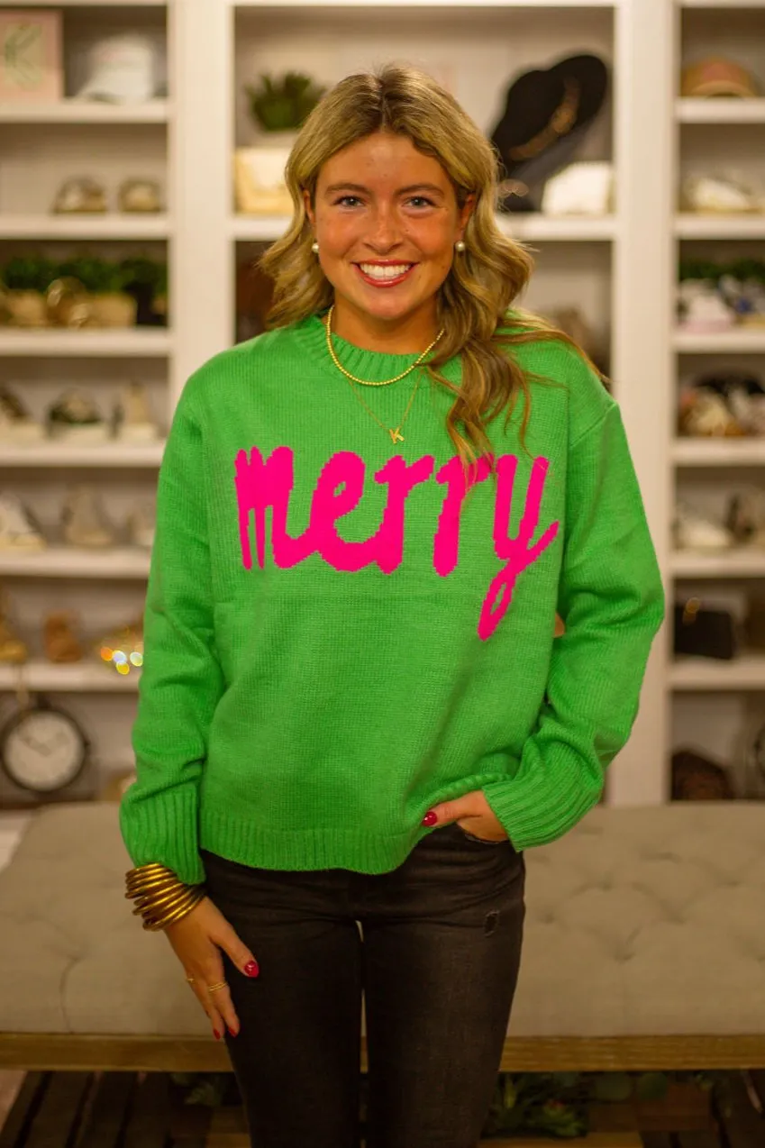 Mint Green Merry Sweater