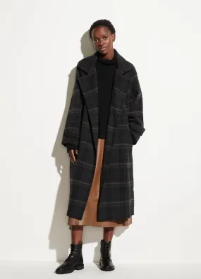 Modern Plaid Coat in Coastal/Sage