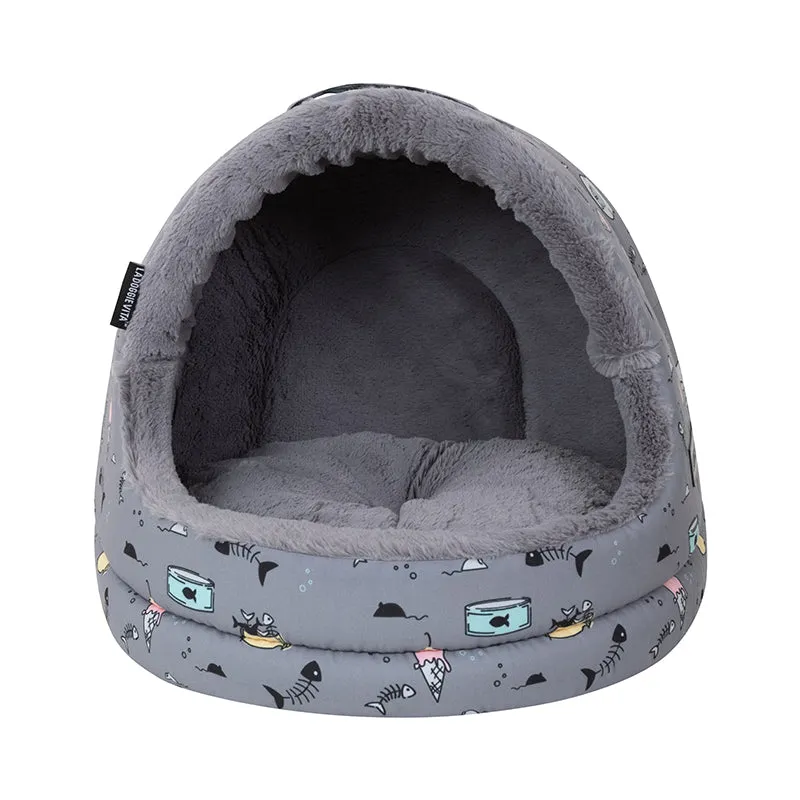 Moggy Treats Grey Hooded Pet House