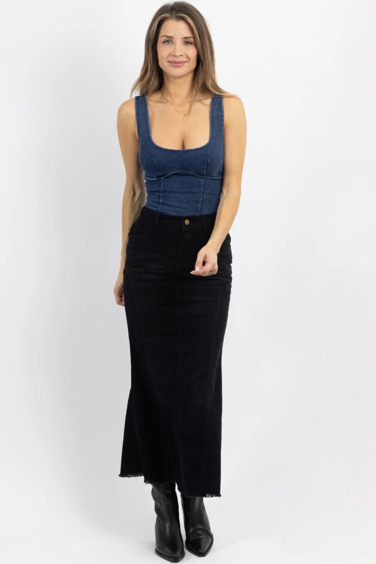 MONROE CORDUROY MAXI SKIRT