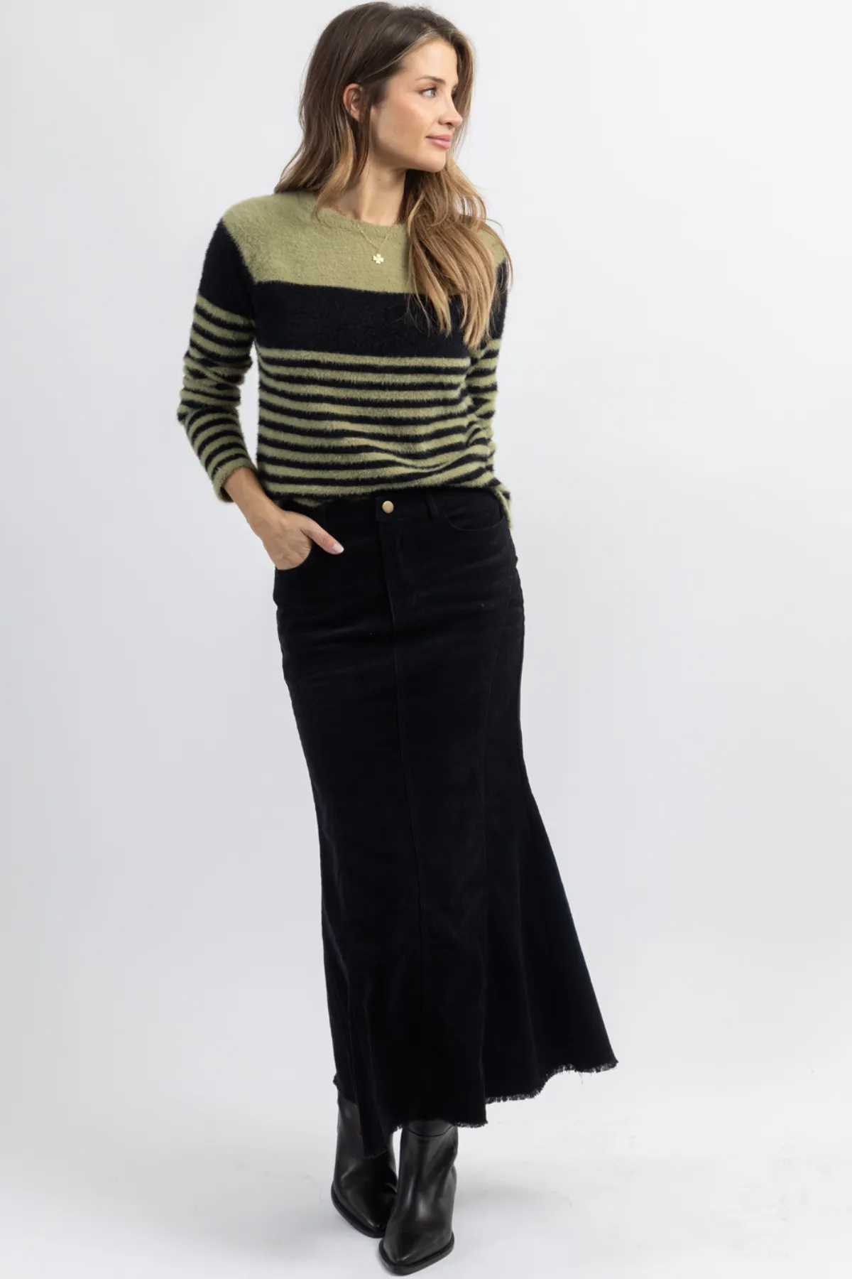 MONROE CORDUROY MAXI SKIRT