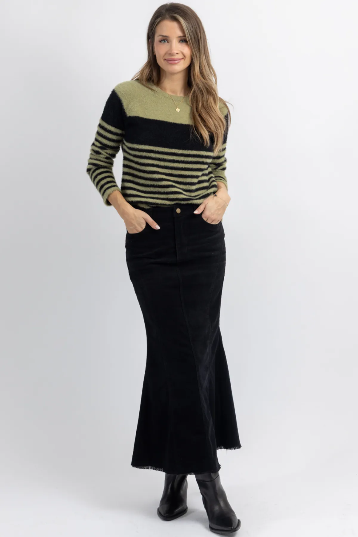 MONROE CORDUROY MAXI SKIRT