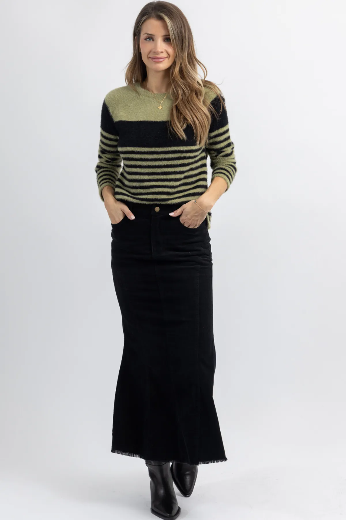 MONROE CORDUROY MAXI SKIRT