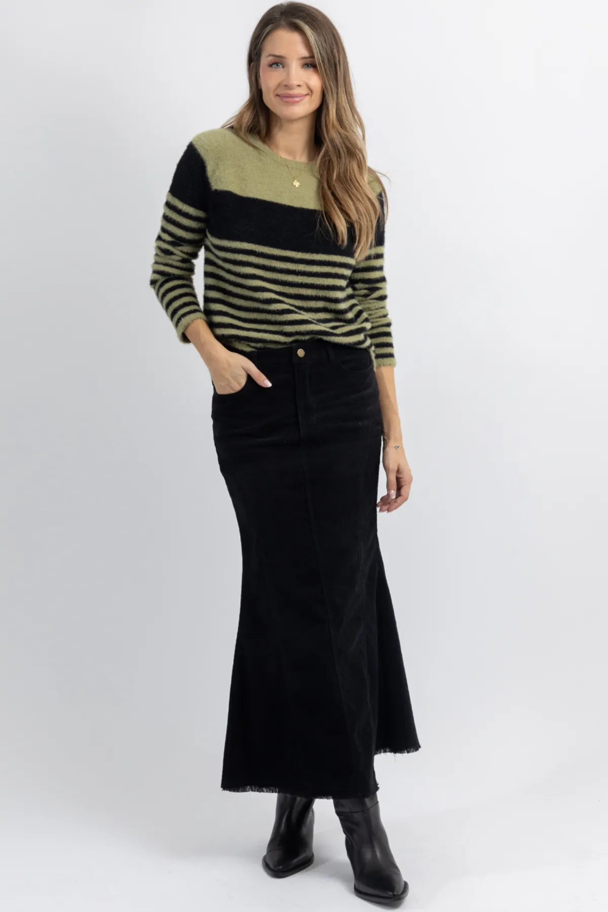 MONROE CORDUROY MAXI SKIRT