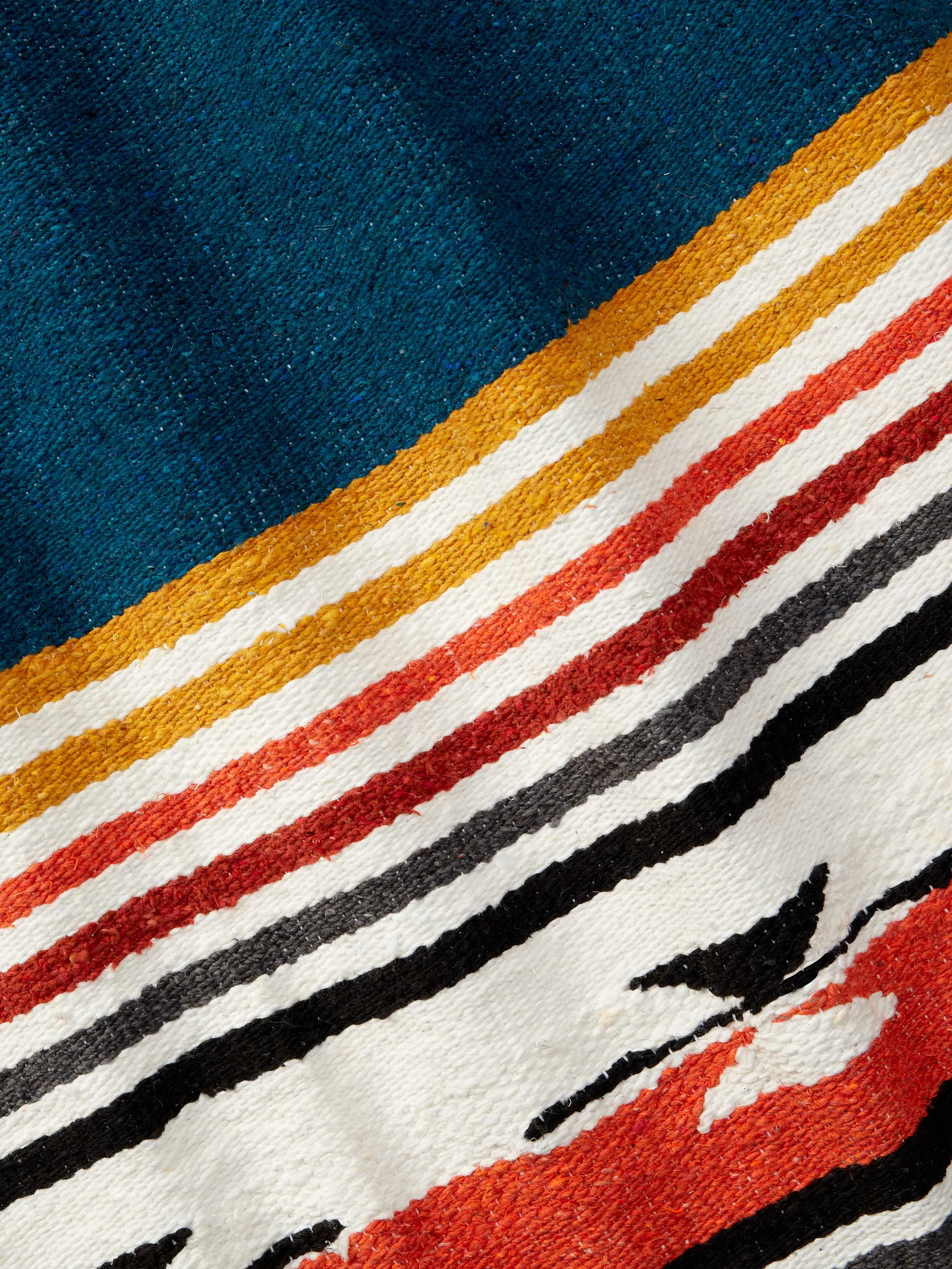 Navy Baja Mexican Blanket