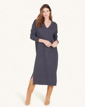 Nm0266 Grey Cashmere Sweater Dress