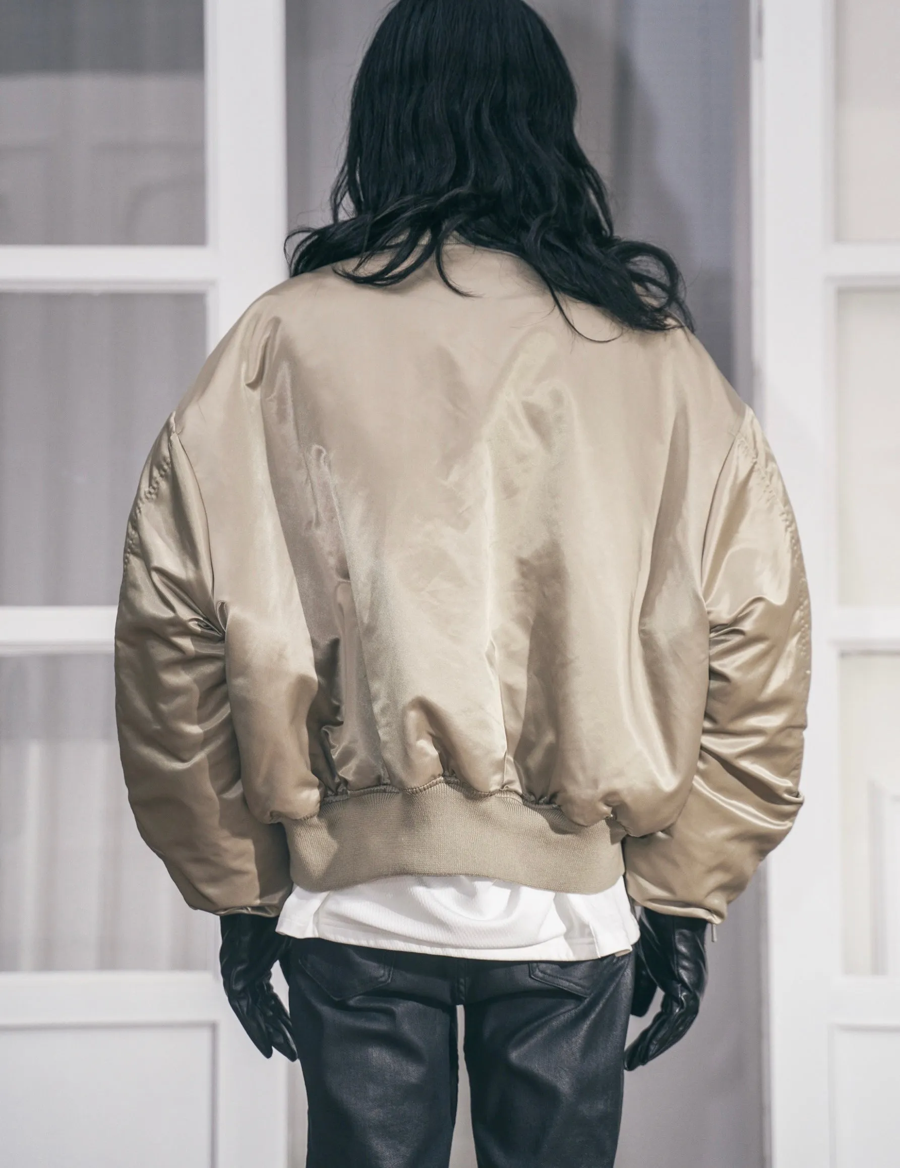 Nylon Custom Dyed Bomber Jacket