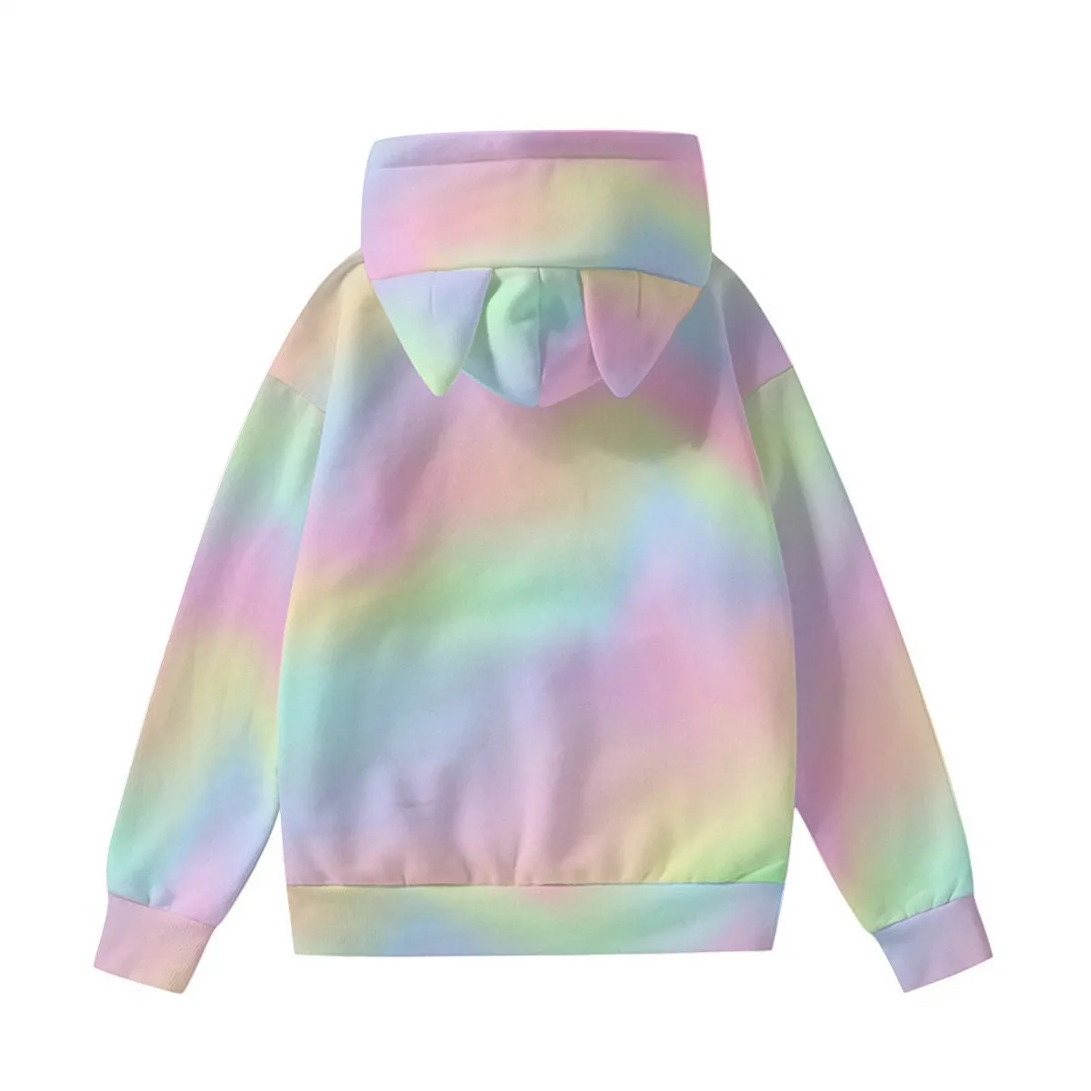 Ombre Hoodie, Women's Ombre Hoodie, Hoodie Sweater, Cat Ear Sweater, Ombre Sweater, Rainbow Sweater, Rainbow Hoodie