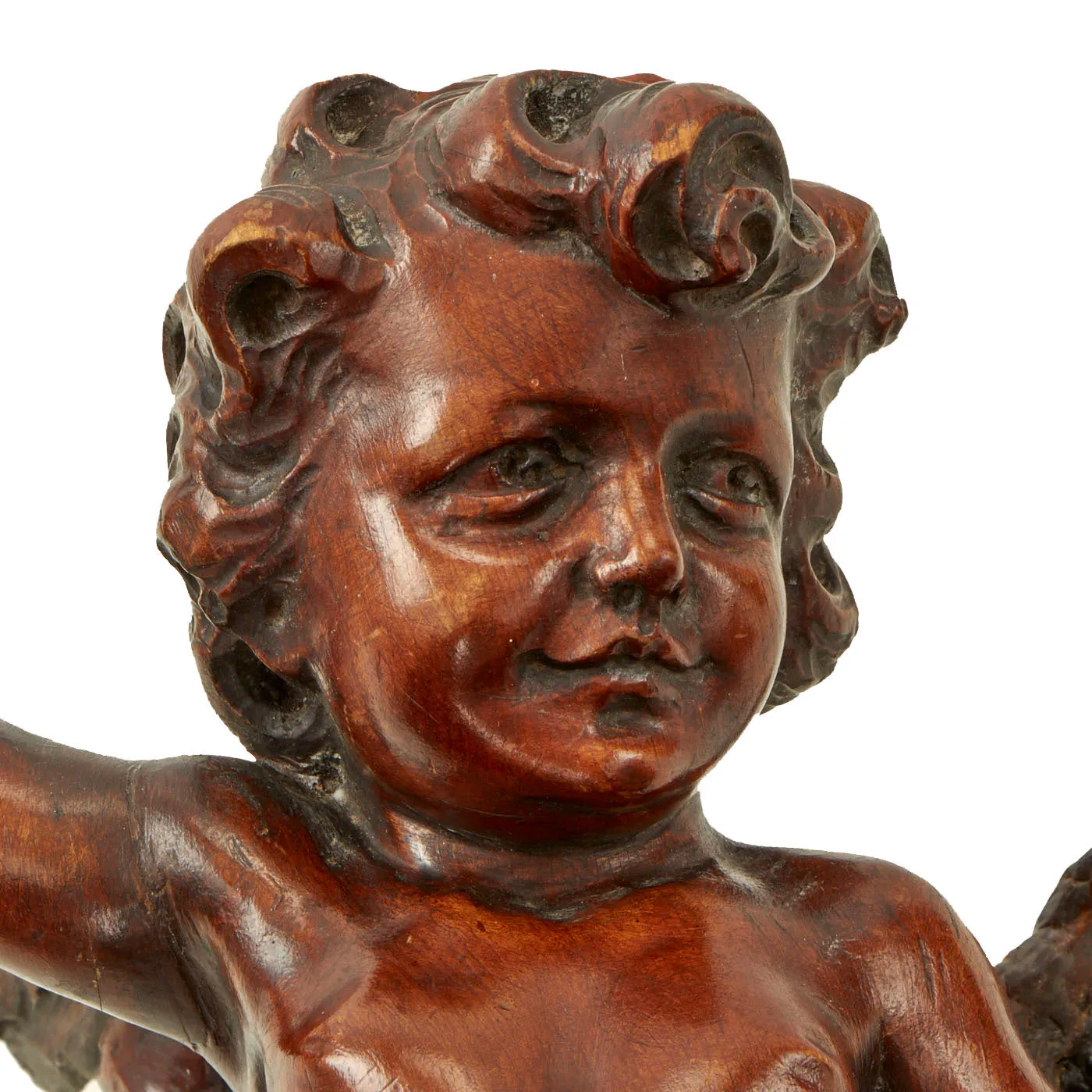 Original British 18th Century Winged Angel Cherub Recovered from the H.M.S. Royal George Wreck in 1782 By Charles Spalding