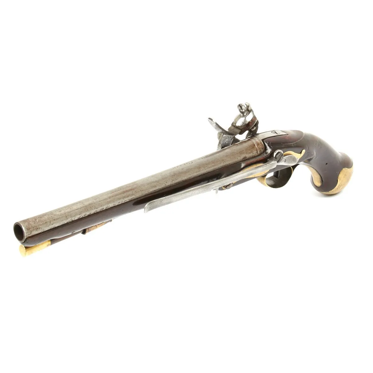 Original Napoleonic Wars British Sea Service Flintlock Pistol named to HMS CAESAR