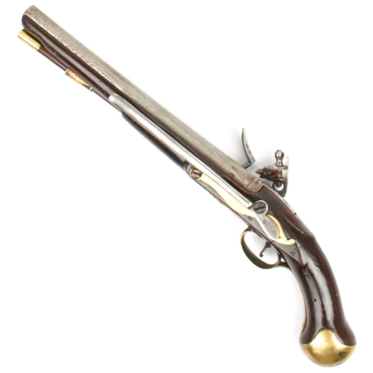 Original Napoleonic Wars British Sea Service Flintlock Pistol named to HMS CAESAR