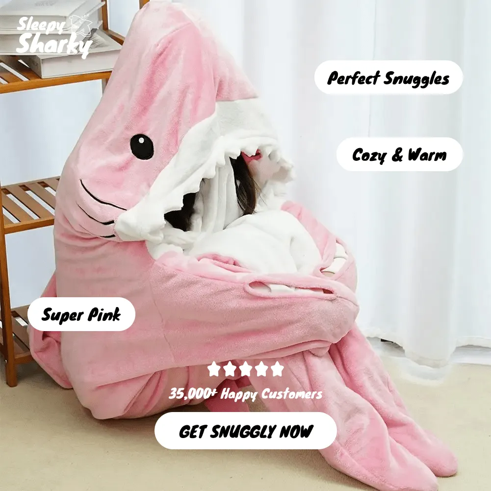 Original Sleepy Sharky™ Shark Blanket - Pink