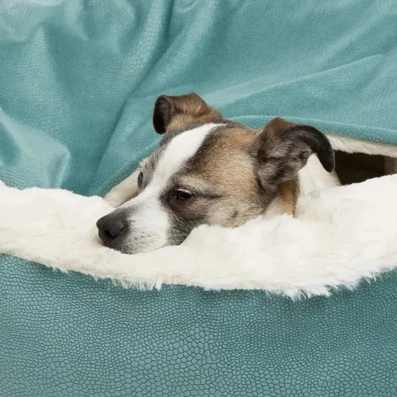 Orthopedic Dog Bed with Hooded Blanket - Winter Warm, Waterproof, and Dirt-Resistant Cuddler for Cats & Puppies