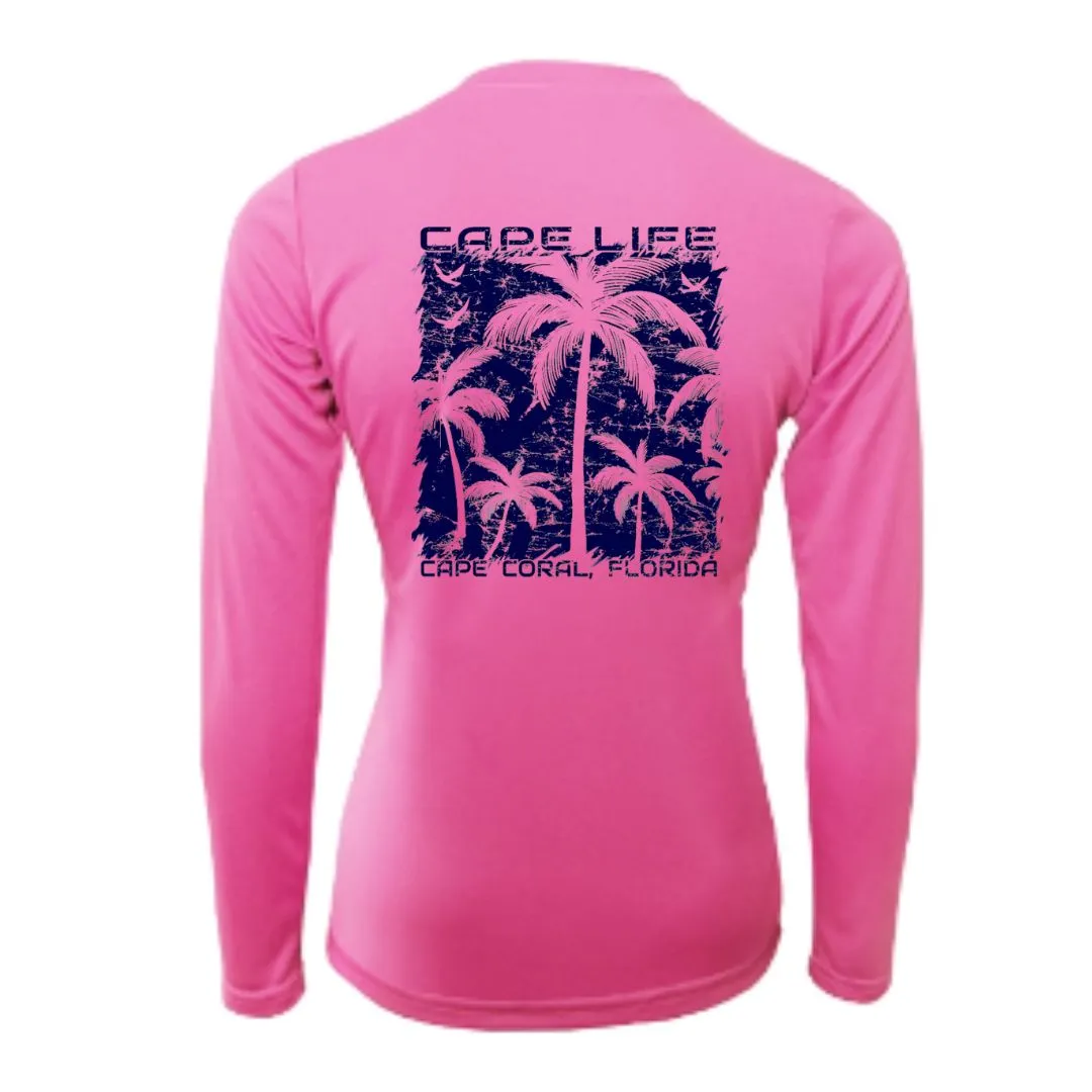 Palm Trees Sun Shirt - Women's UPF50 Sun Protection Shirt