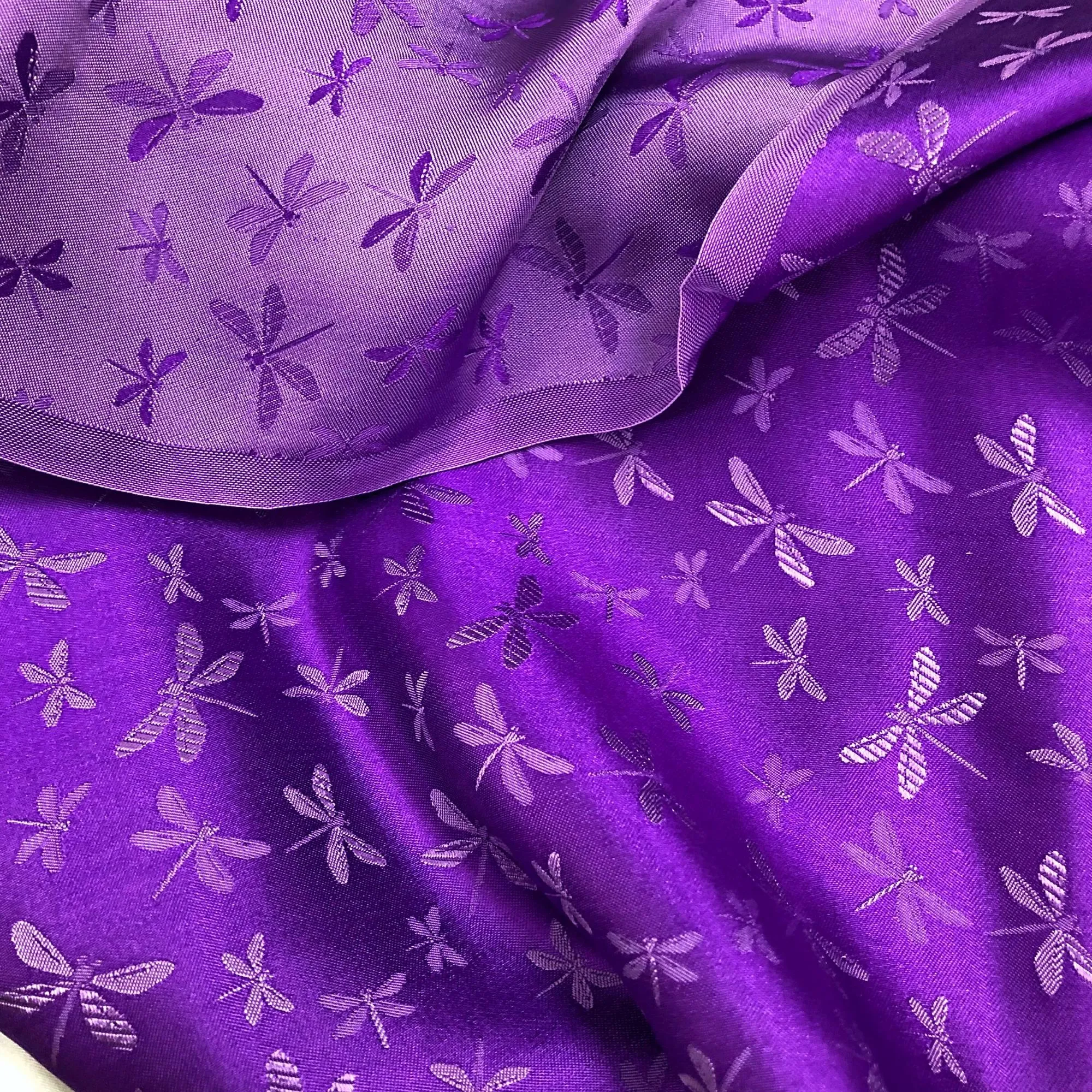 PATTERN MULBERRY SILK fabric by the yard - Purple silk fabric - Handmade fabric – Dress making – Silk for sewing - Gift for women