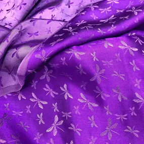 PATTERN MULBERRY SILK fabric by the yard - Purple silk fabric - Handmade fabric – Dress making – Silk for sewing - Gift for women