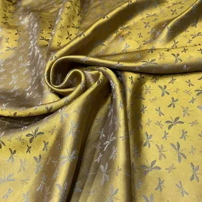 PATTERN MULBERRY SILK fabric by the yard - Yellow pattern silk - Handmade silk – Dress making – Silk for sewing - Gift for women