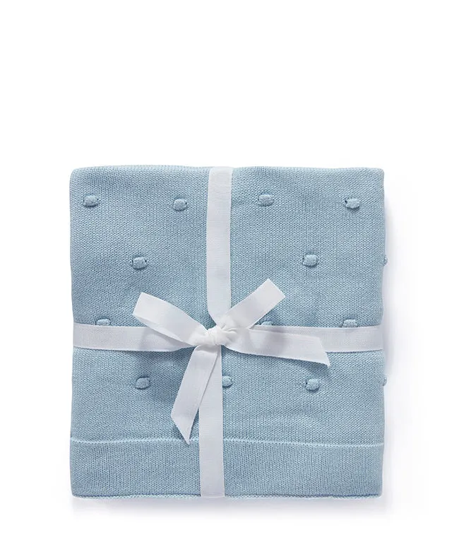 Personalised Baby Blanket - Bobble Blue