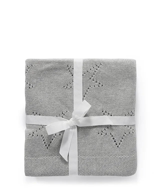 Personalised Baby Blanket - Star Grey