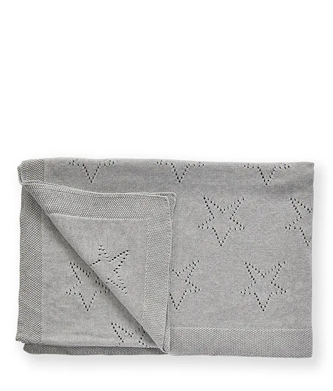 Personalised Baby Blanket - Star Grey