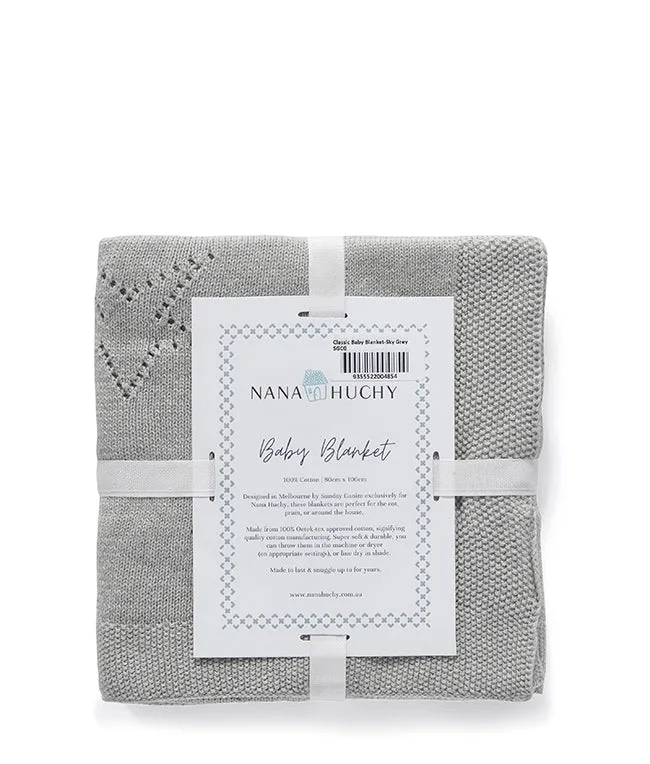 Personalised Baby Blanket - Star Grey